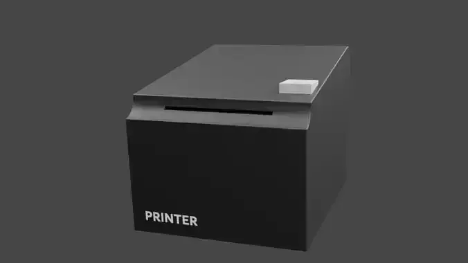 Thermal printer Low-poly 3D model