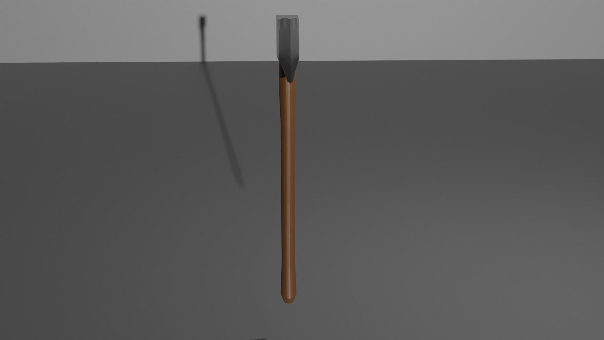 Simple Axe Low-poly 3D model_3