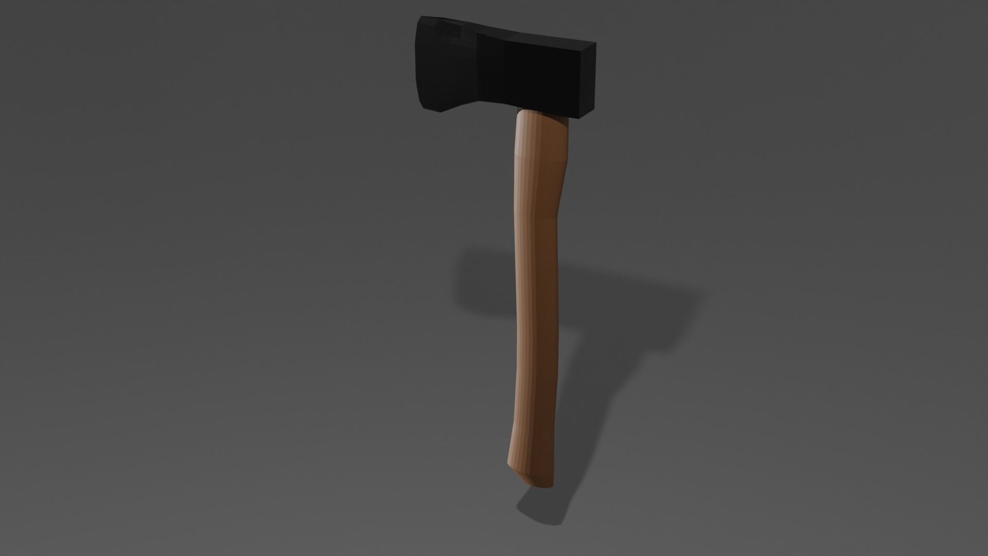 Simple Axe Low-poly 3D model_2