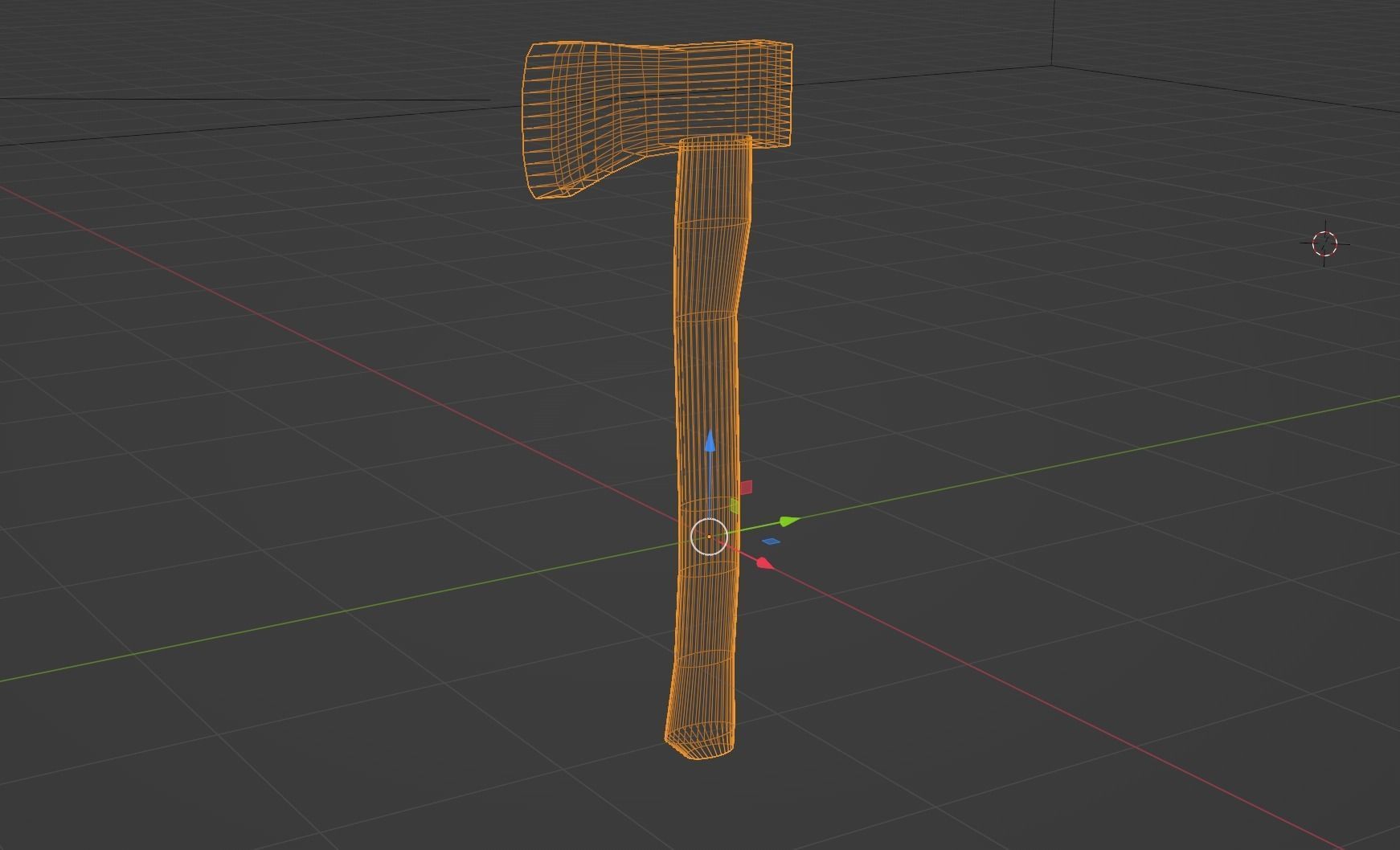 Simple Axe Low-poly 3D model_4