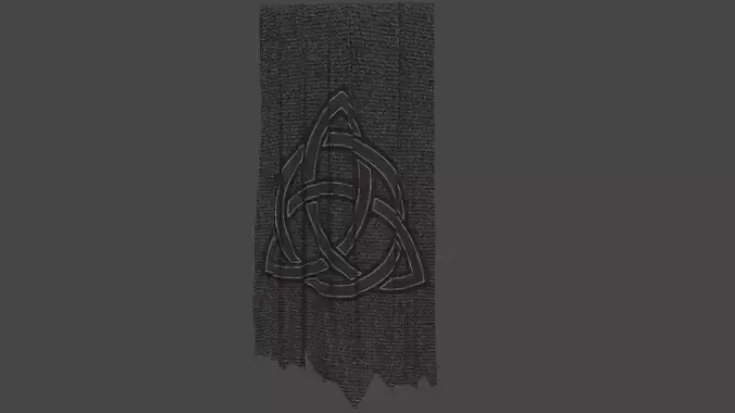 Flag Triquetra - Old Medieval Gameready PBR