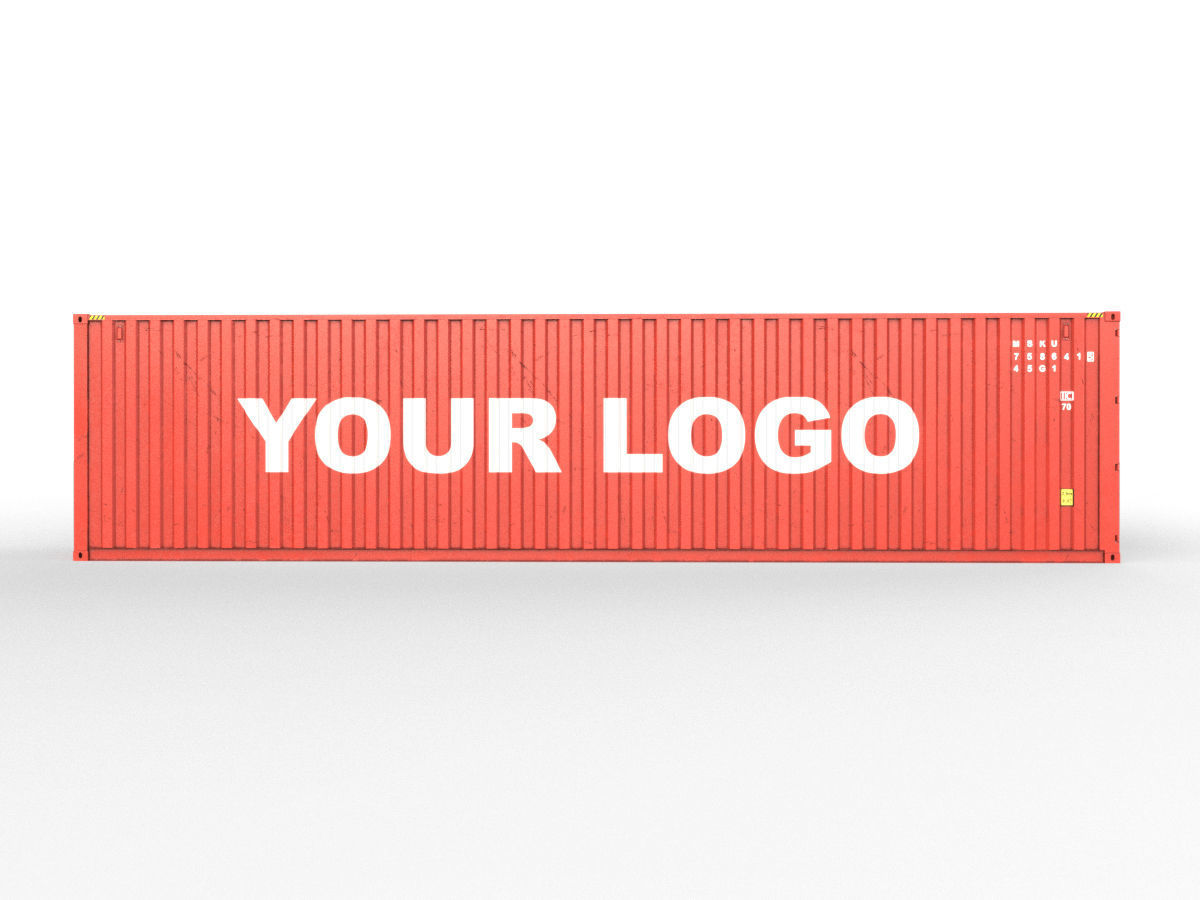 Generic container 40ft high Cube- PSD edit 3D model_3