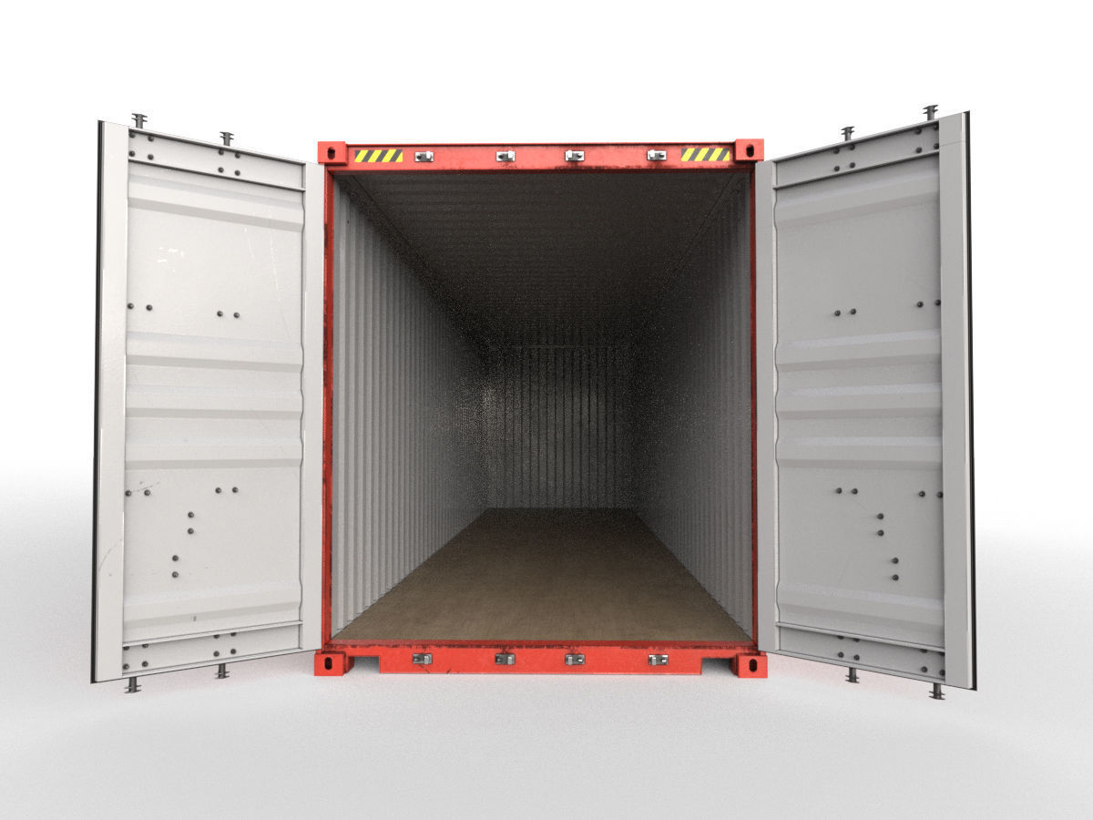 Generic container 40ft high Cube- PSD edit 3D model_6