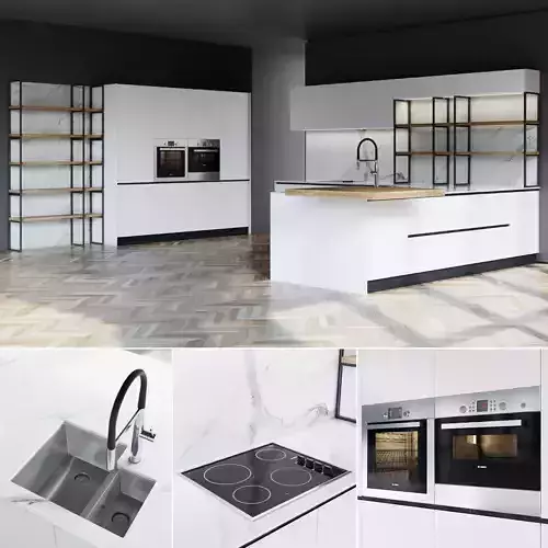 Kitchen1 stainless steel oven with glass door