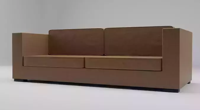 Leather Sofa 3D model Leather Sofa 3D model