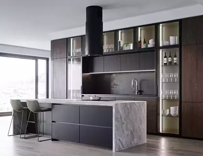 Modern kitchen 11 3D model