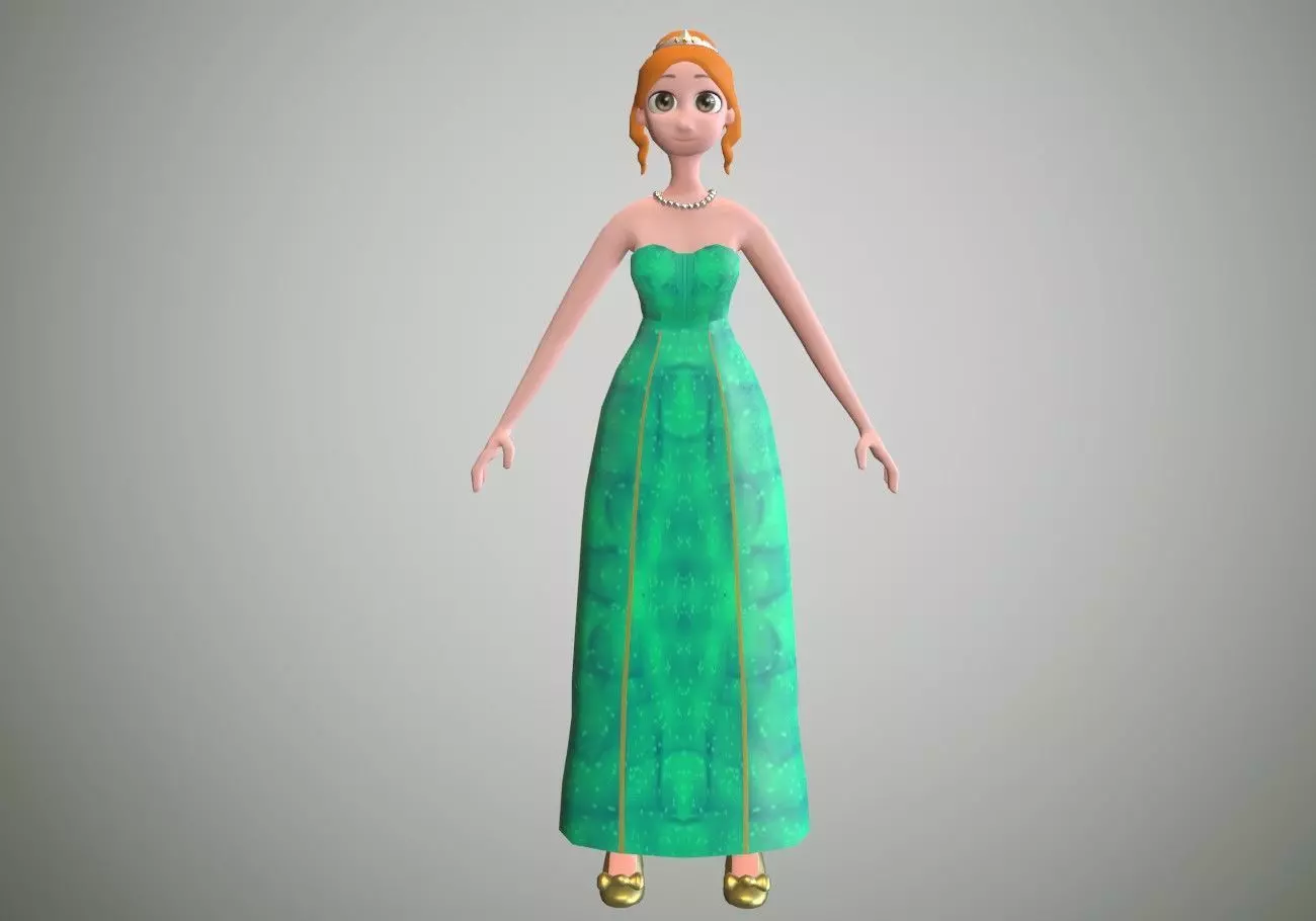 3D model princess character VR / AR / low-poly | CGTrader