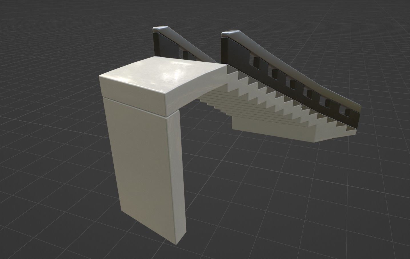 Stairs Low-poly 3D model_9