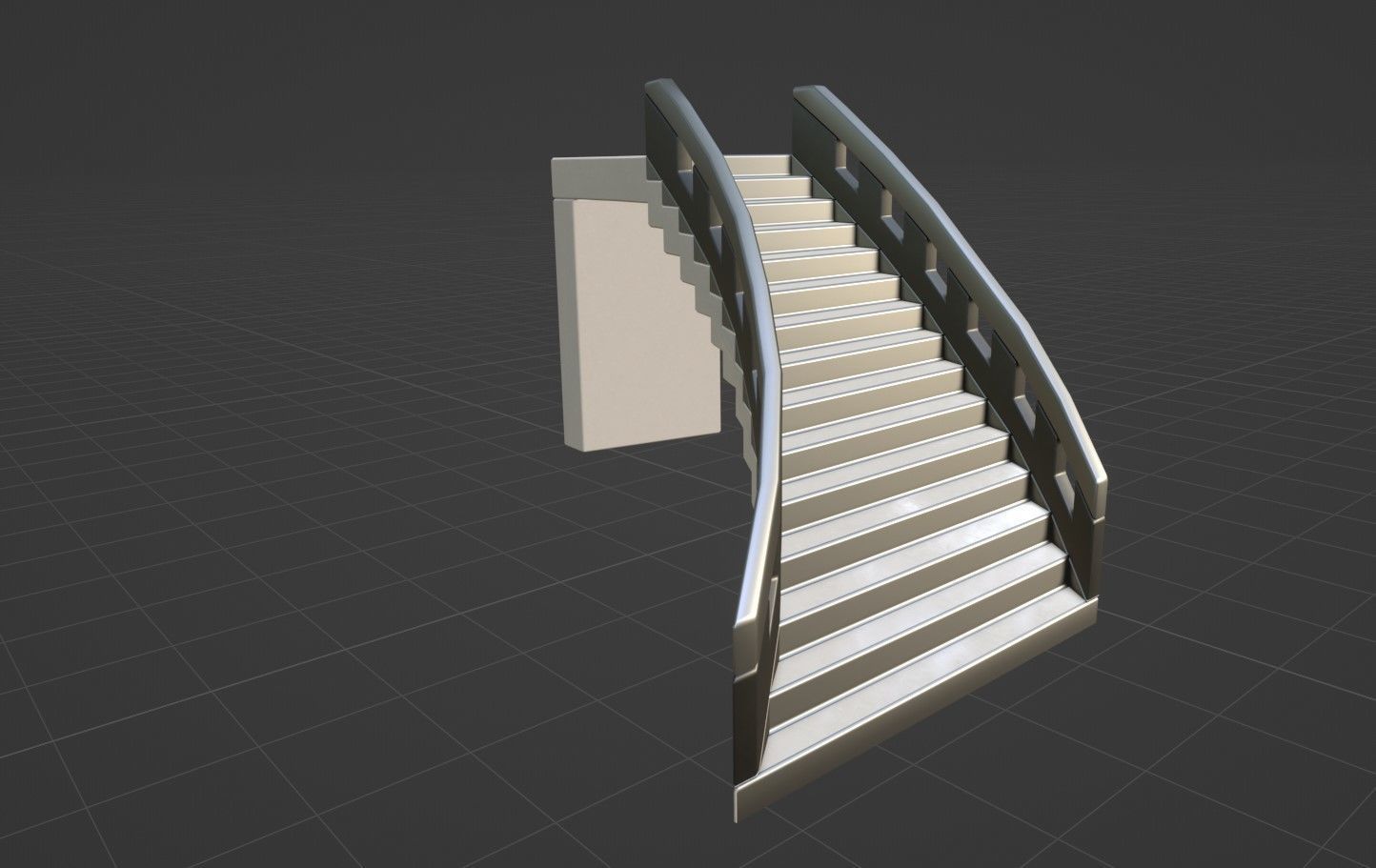 Stairs Low-poly 3D model_8