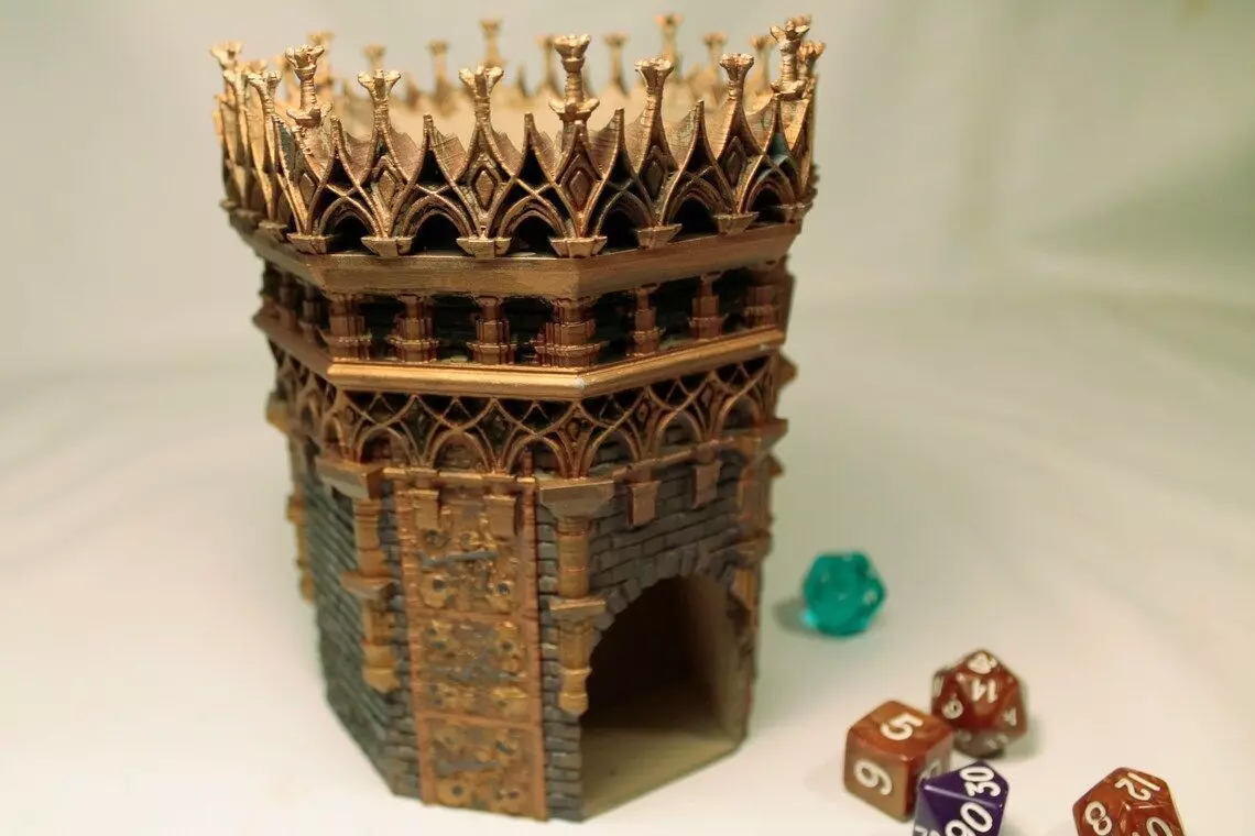 Elden ring themed dicetower but SMALL 3D print model_0
