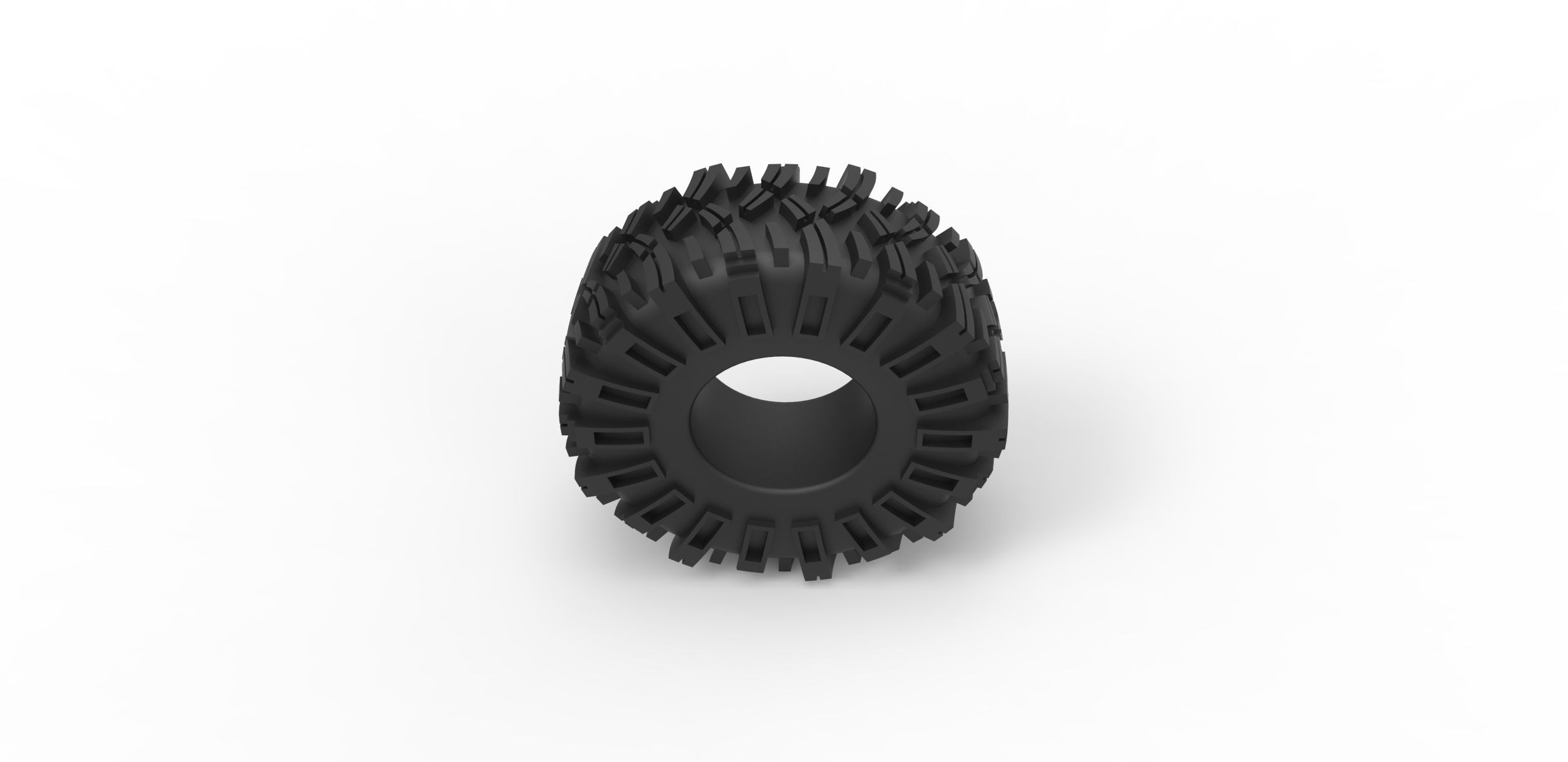 Rock bouncer tire Scale 1 to 25 3D print model_5