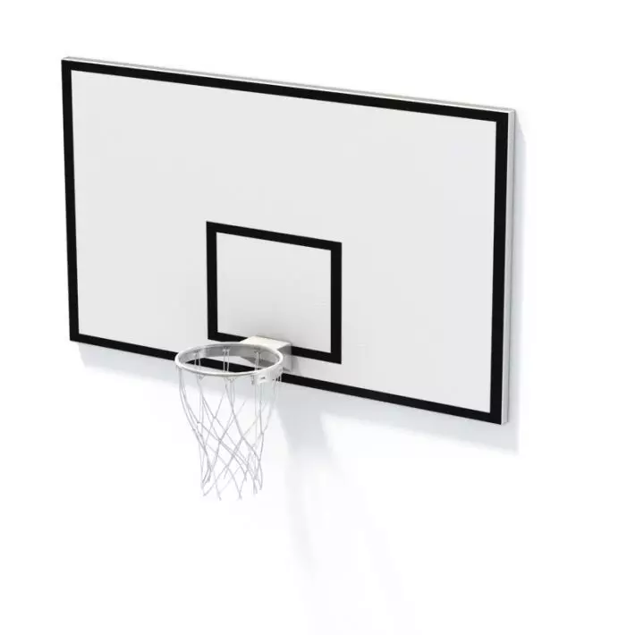 Basketball Net And Backboard 3D model_0