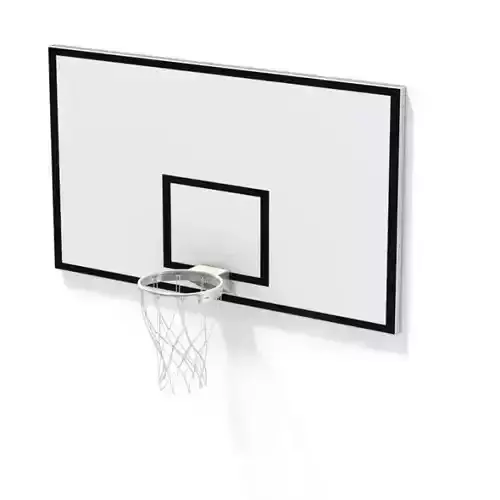 Basketball Net And Backboard 3D model