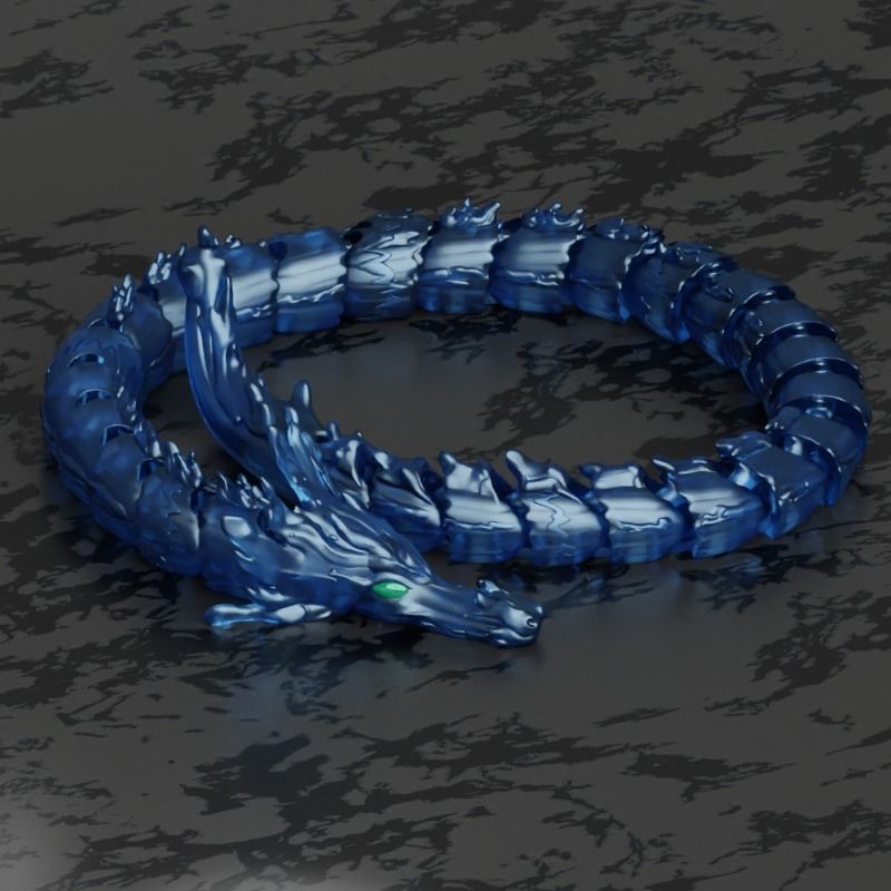 WATER DRAGON FORM FLEXI ARTICULATED KIMETSU DEMON SLAYER 3D print model_4