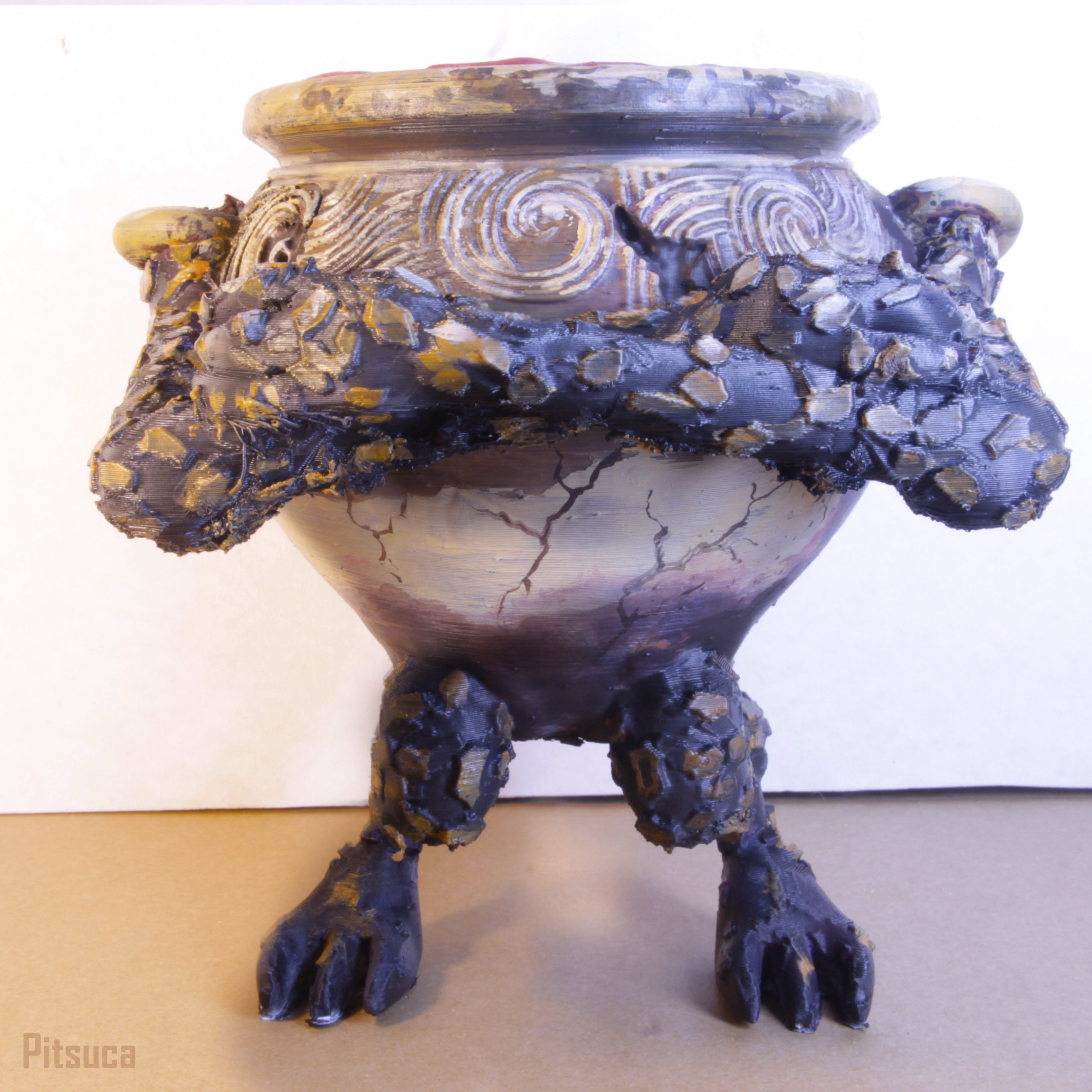 Warrior jar from elden ring 3D print model_1