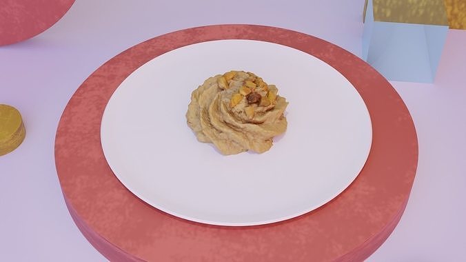 Pastry 01 high-poly 3D model 7
