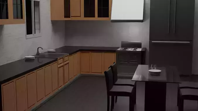 Modern kitchen 3D model