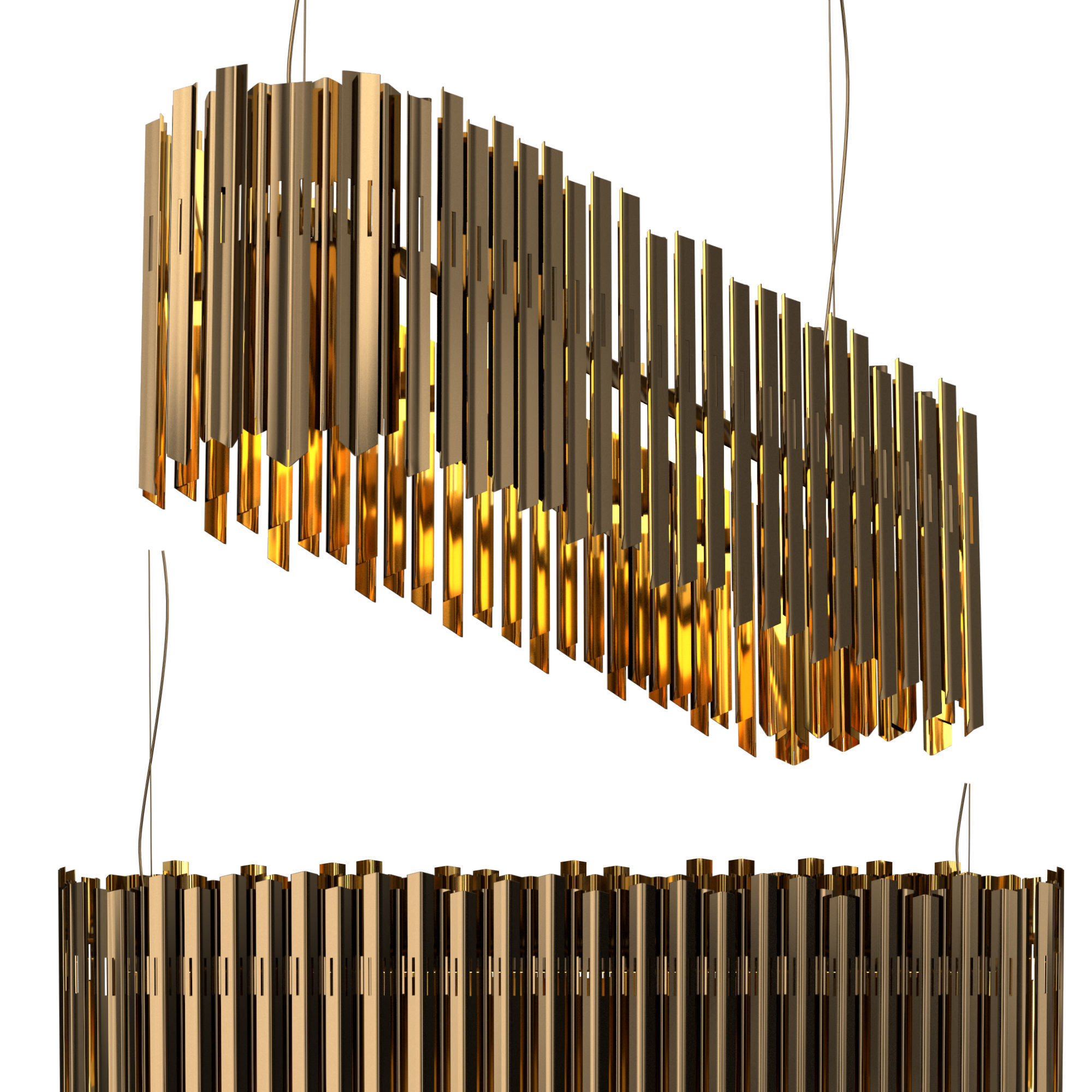 Facet Lozenge Pendant 3D model_4