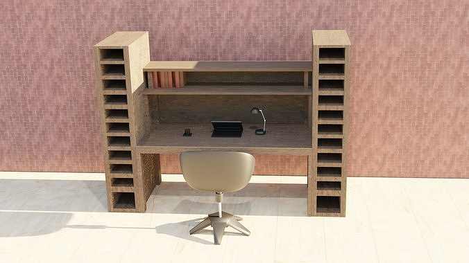 study desk 3D model