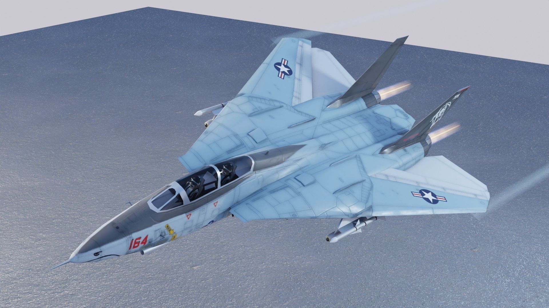 Grumman F-14 Tomcat Low-poly 3D model_14