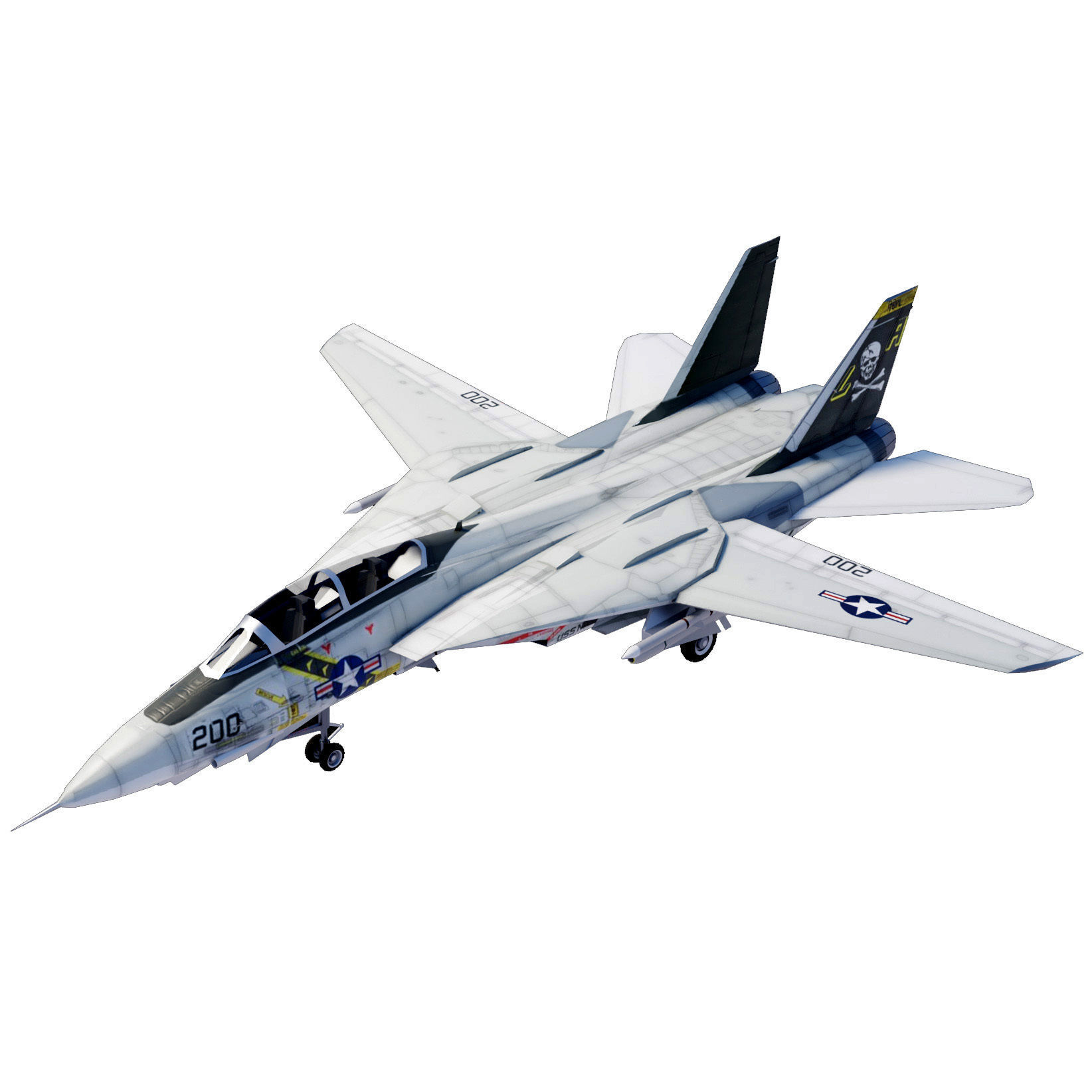 Grumman F-14 Tomcat Low-poly 3D model_2
