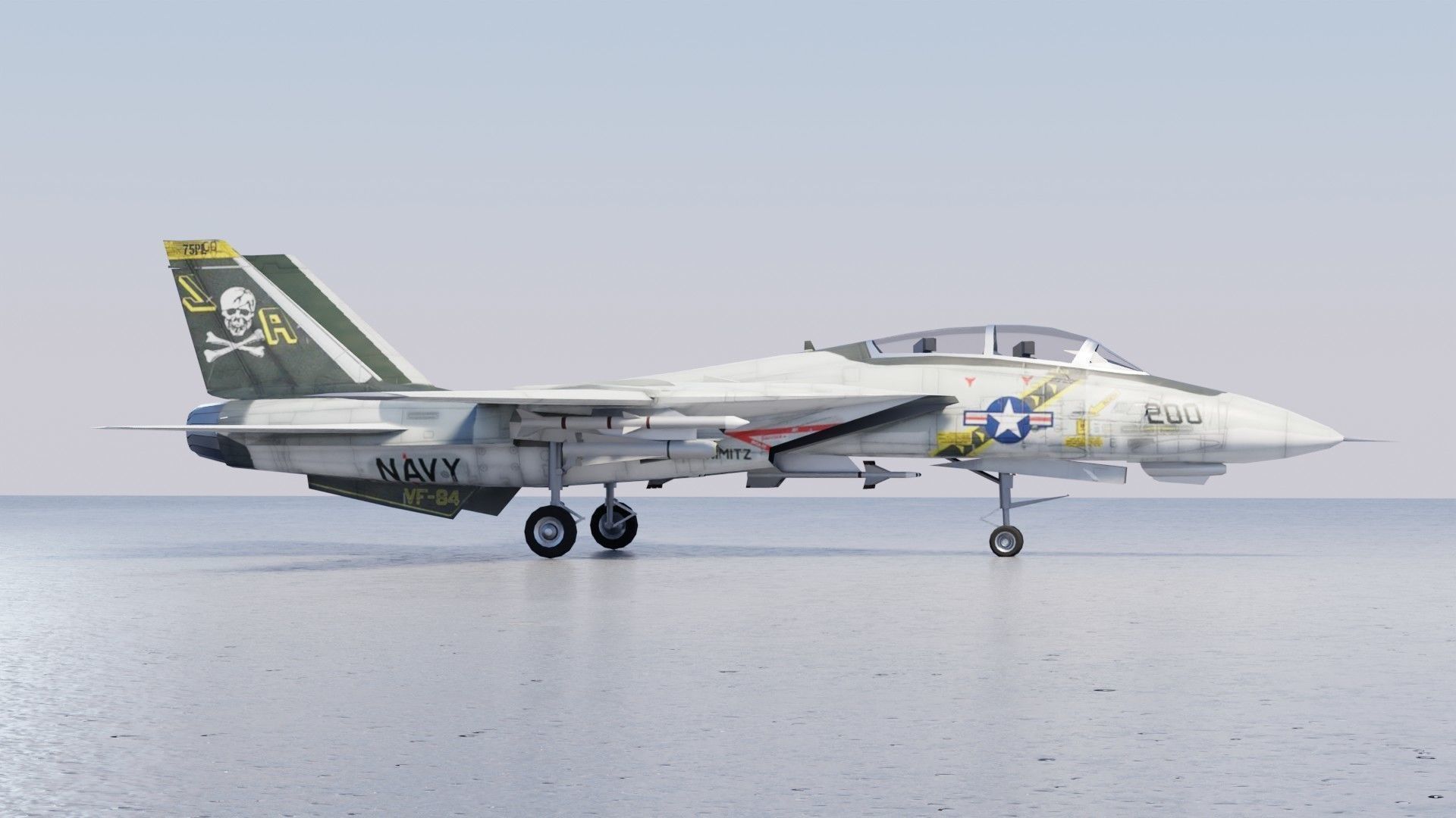 Grumman F-14 Tomcat Low-poly 3D model_8