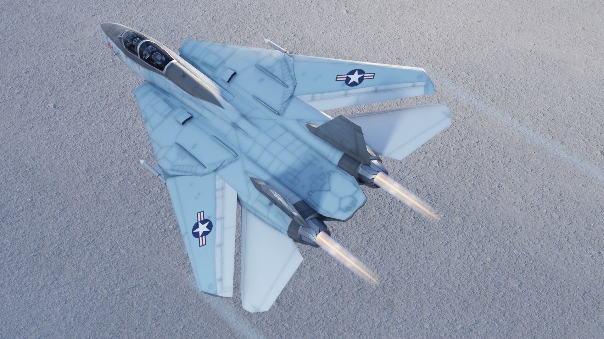 Grumman F-14 Tomcat Low-poly 3D model_15