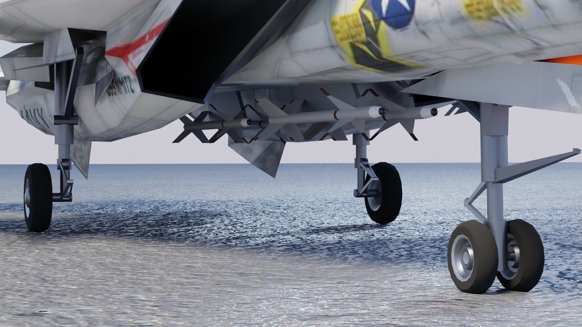 Grumman F-14 Tomcat Low-poly 3D model_11