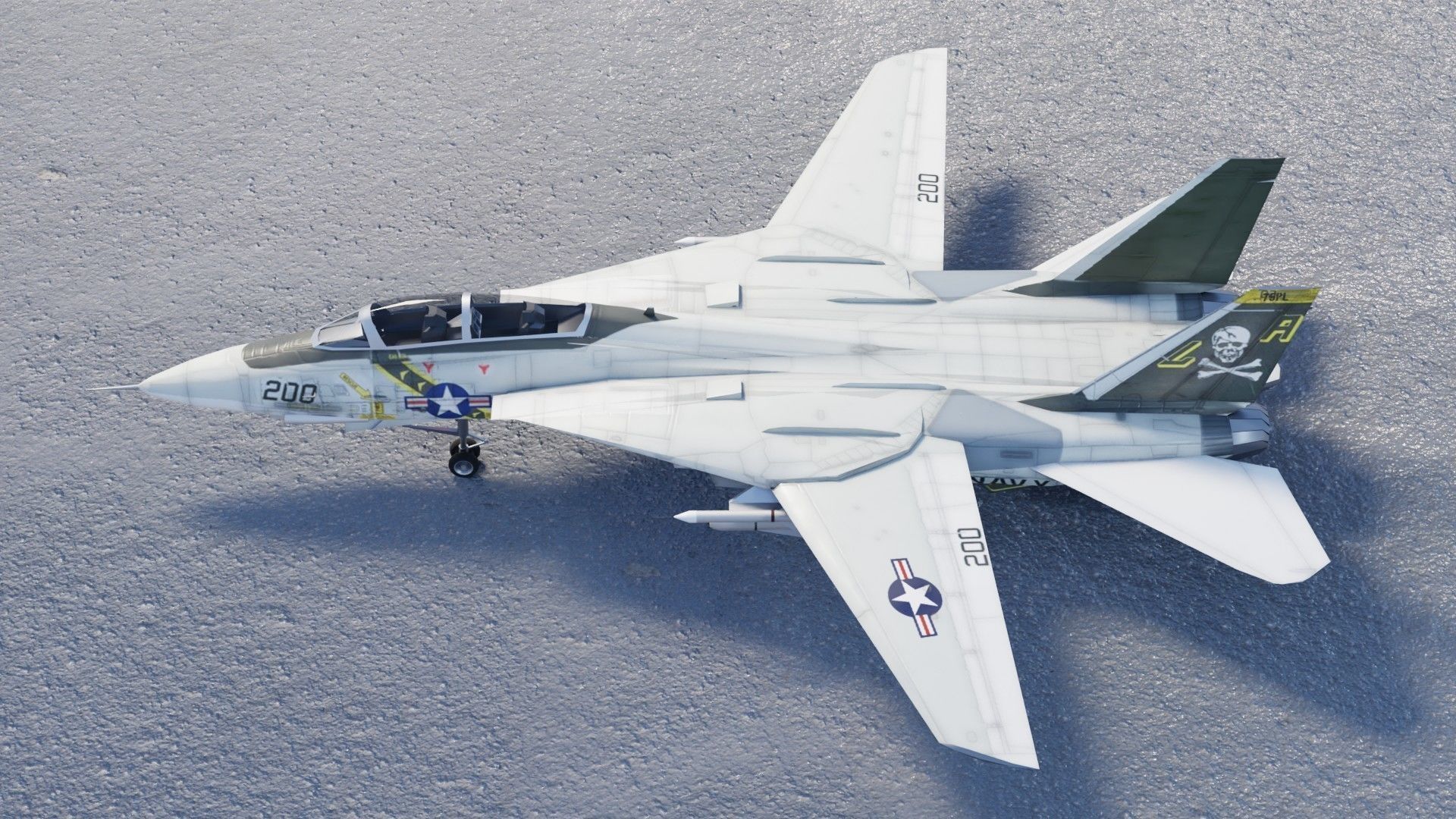 Grumman F-14 Tomcat Low-poly 3D model_3