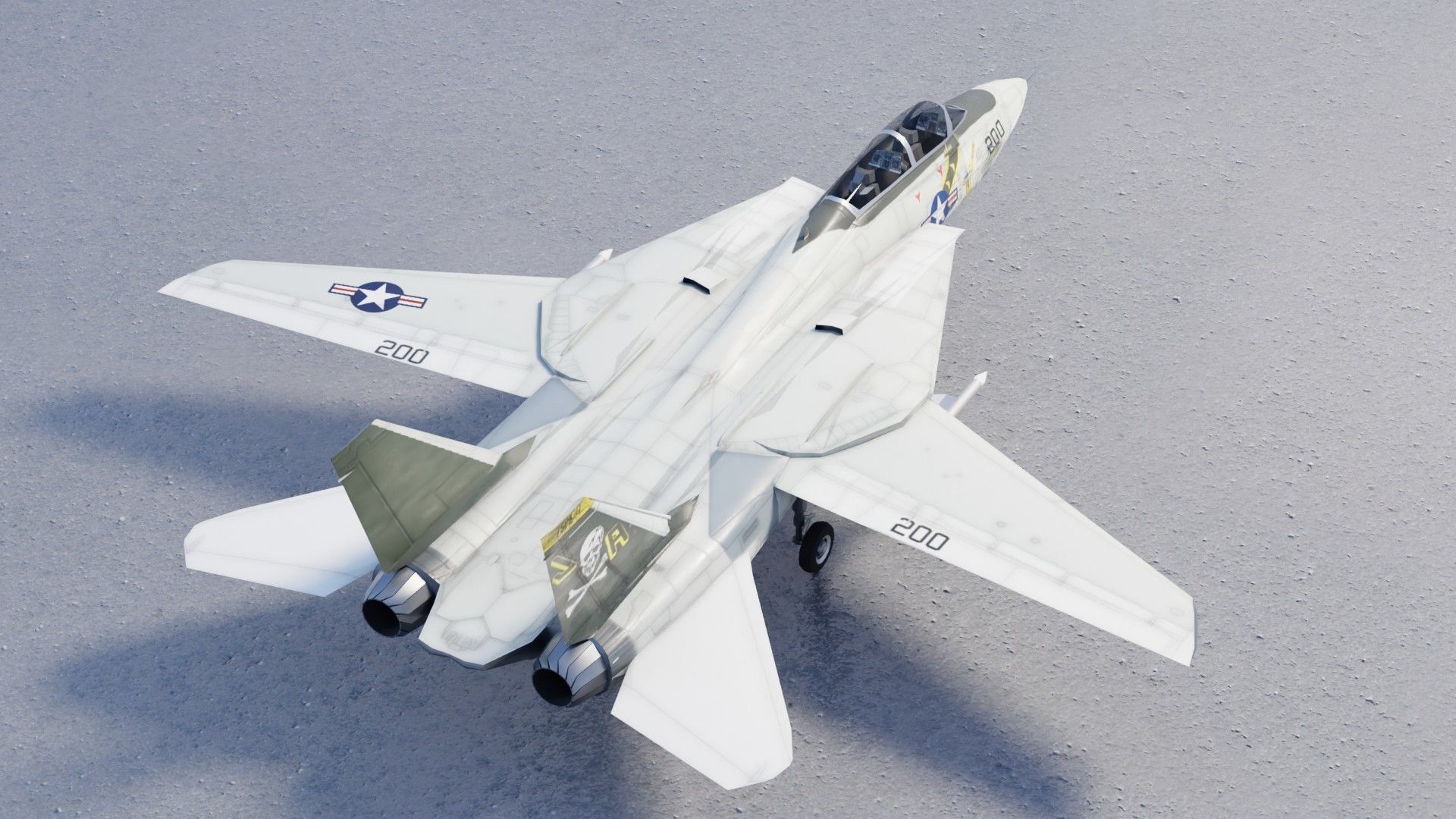 Grumman F-14 Tomcat Low-poly 3D model_9