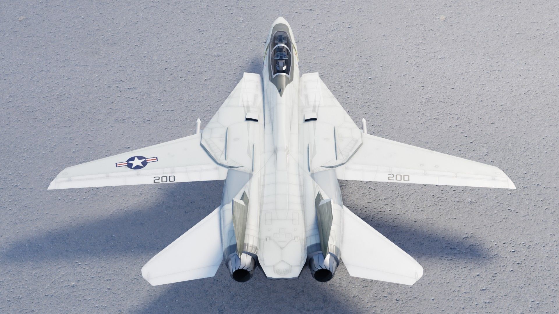 Grumman F-14 Tomcat Low-poly 3D model_7