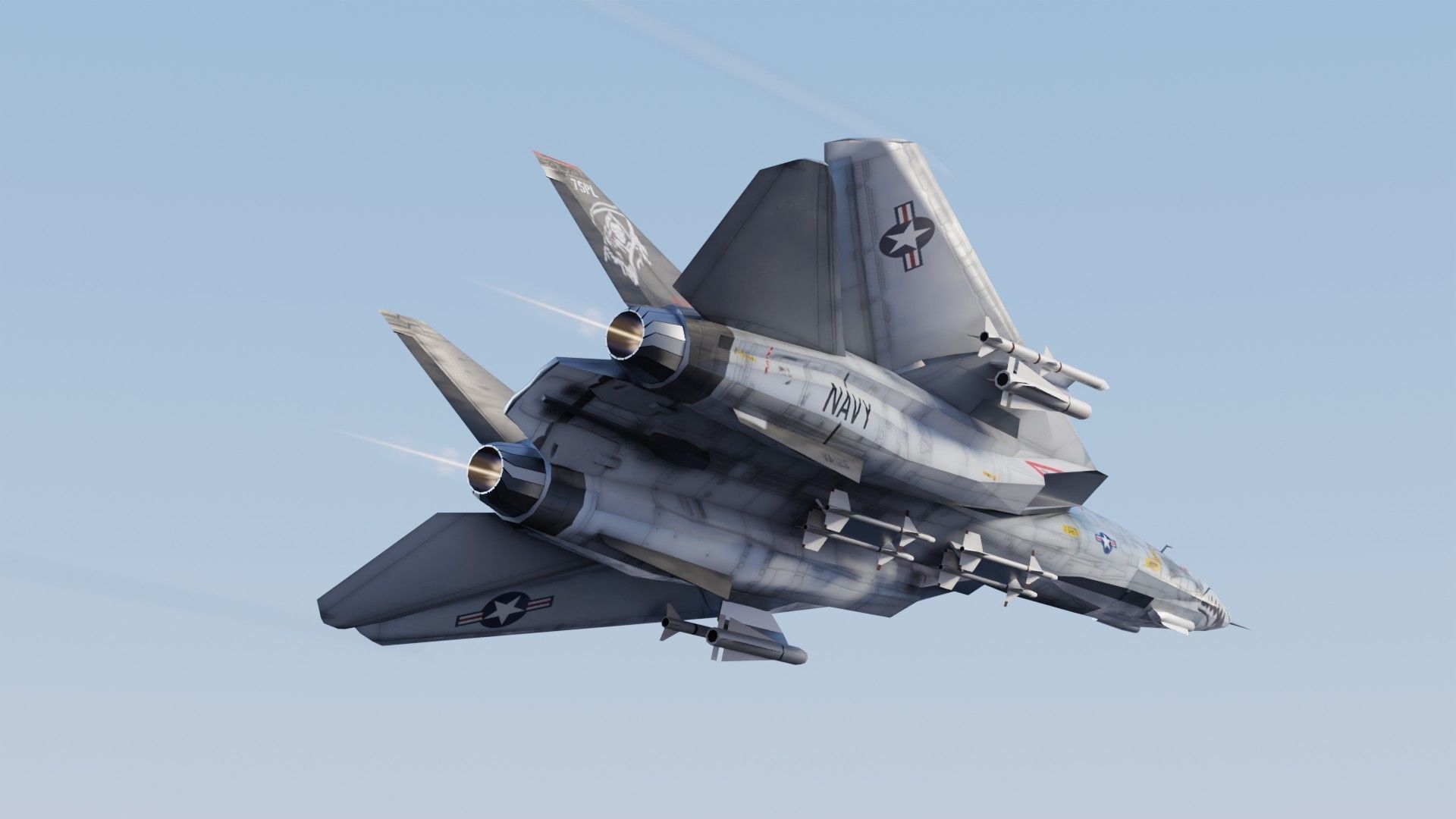 Grumman F-14 Tomcat Low-poly 3D model_13