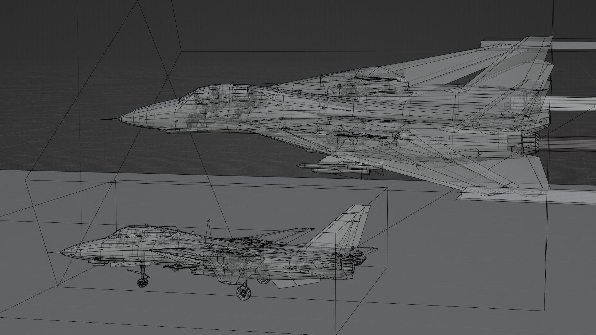 Grumman F-14 Tomcat Low-poly 3D model_17