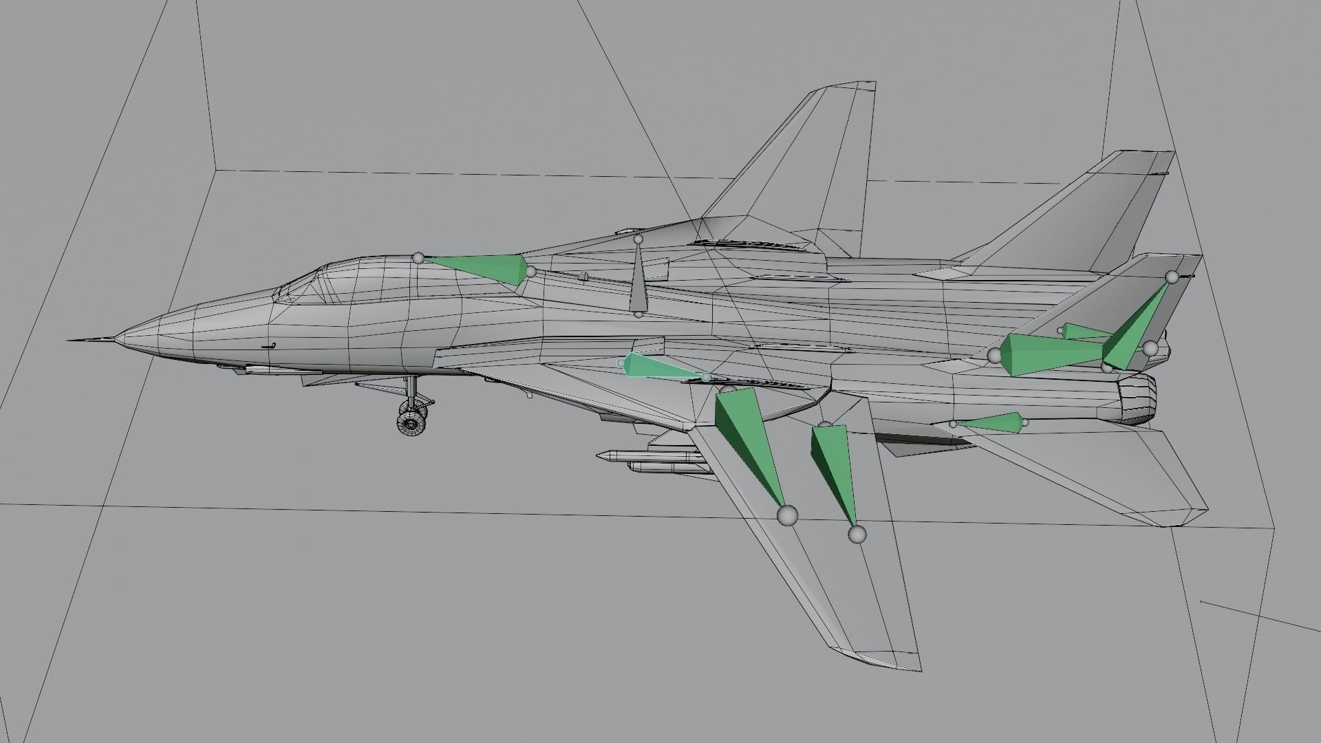 Grumman F-14 Tomcat Low-poly 3D model_21