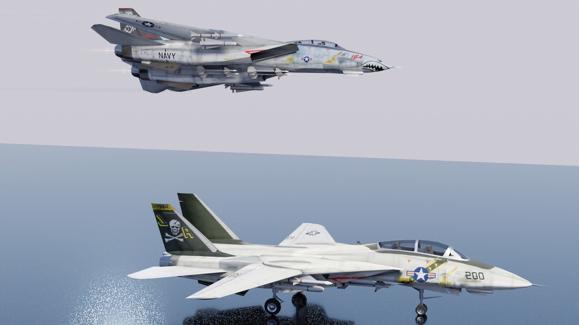 Grumman F-14 Tomcat Low-poly 3D model_19