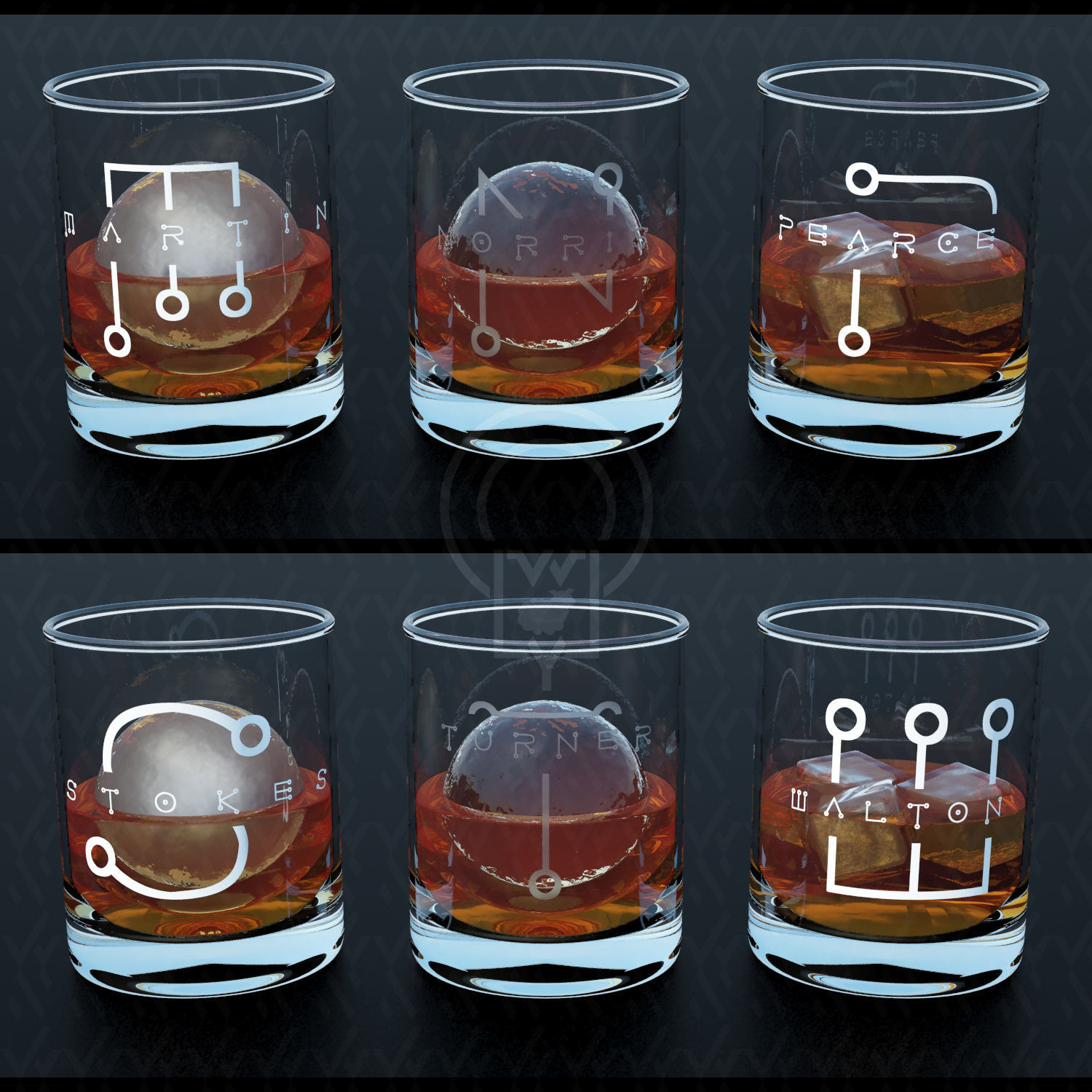 WHISKY WHISKEY MONOGRAM TUMBLER v1 v2 v3 3D Model Collection_20