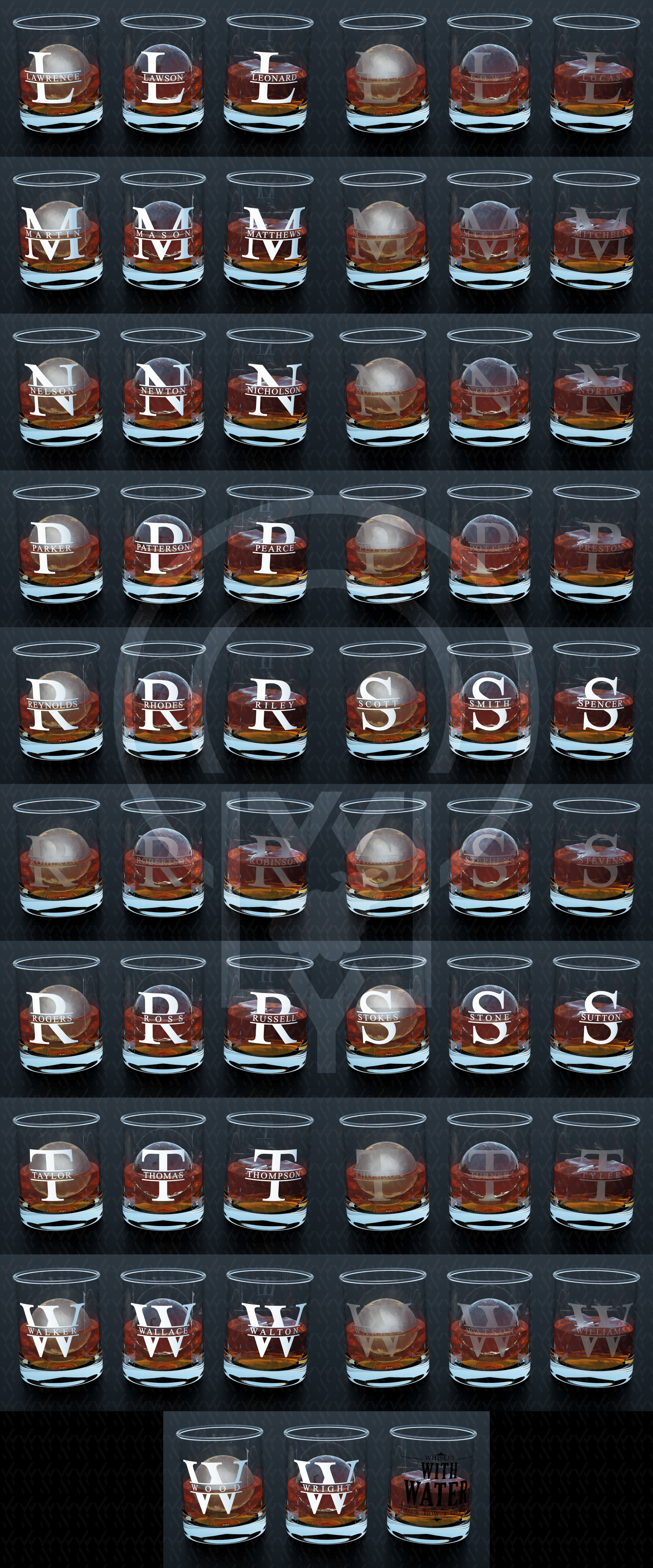 WHISKY WHISKEY MONOGRAM TUMBLER v1 v2 v3 3D Model Collection_31