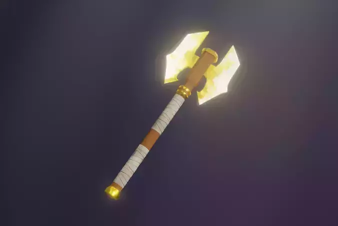Double Bit Light  Axe - Elemental Battle Axe - Model 01