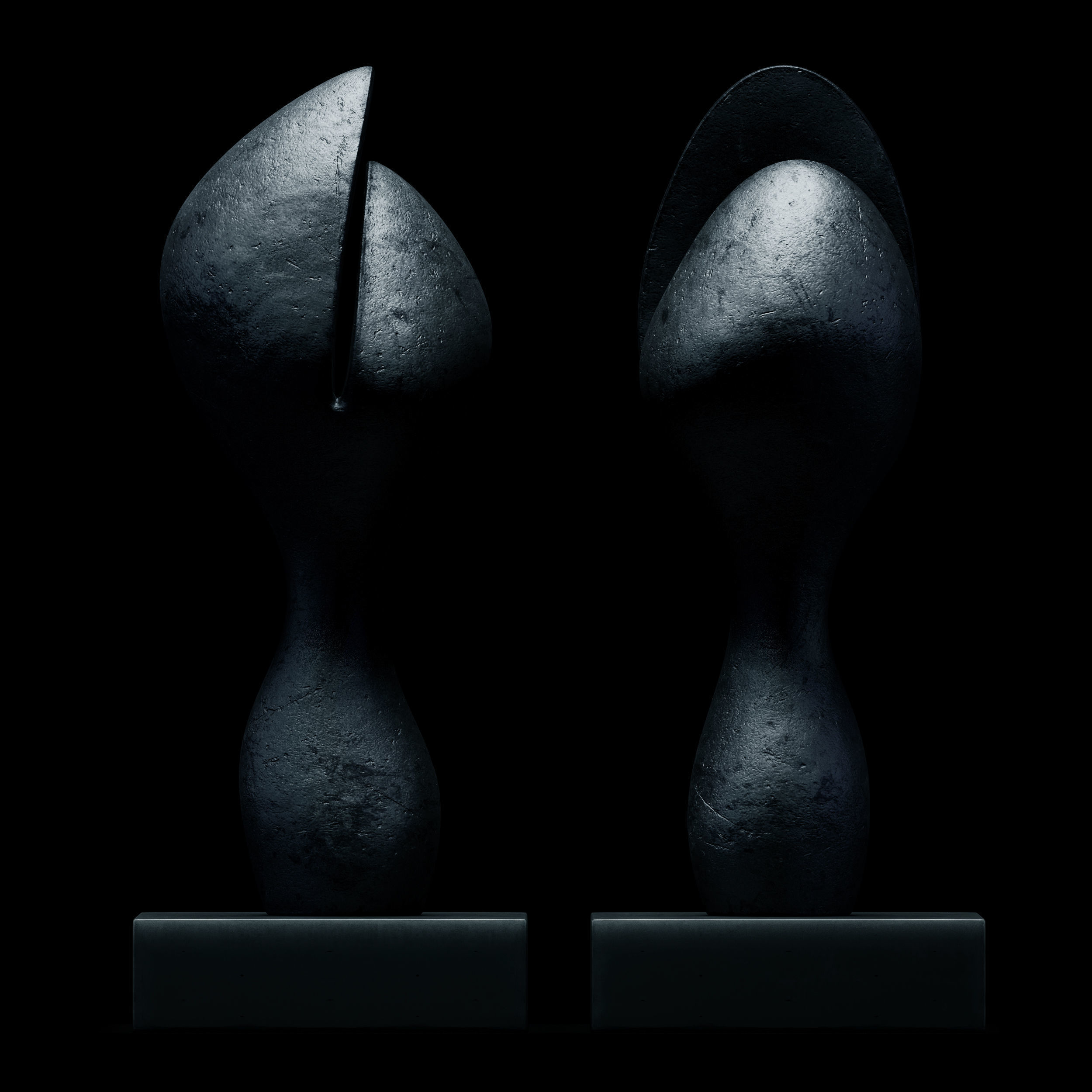 Sculptures of Abstraction Split Fruit 2008 3D model_2