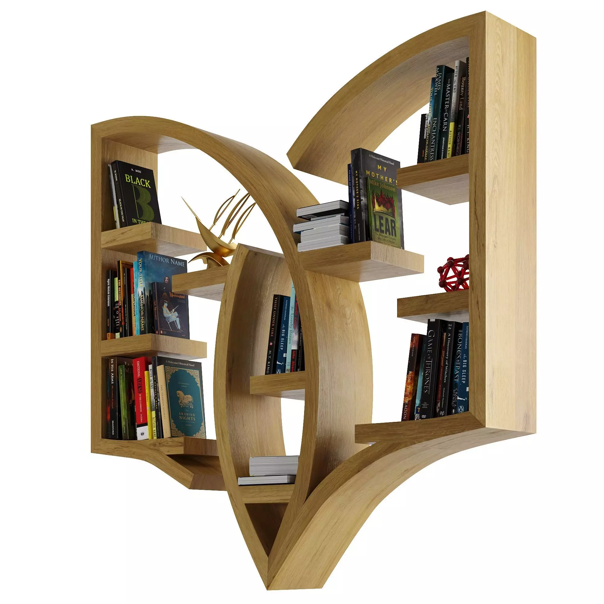 Amazing Bookshelf Low-poly 3D model_0