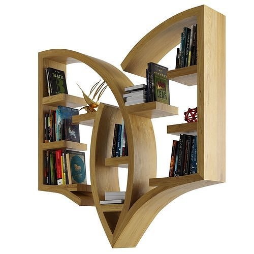 Amazing Bookshelf Low-poly 3D model