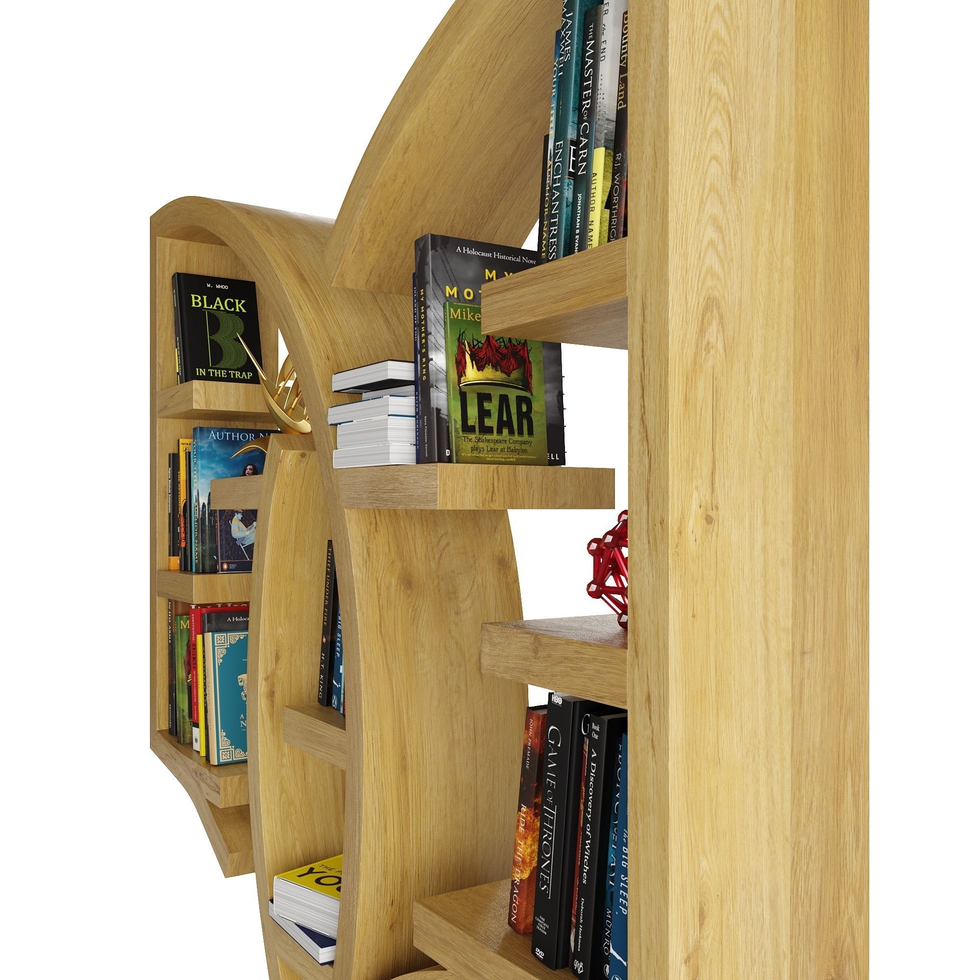 Amazing Bookshelf Low-poly 3D model_4