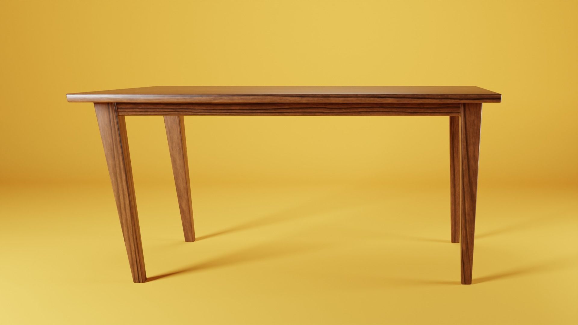 Simple Kitchen Table Low-poly 3D model_2