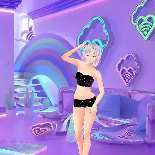 Vroid texture body Shining stars 3D model