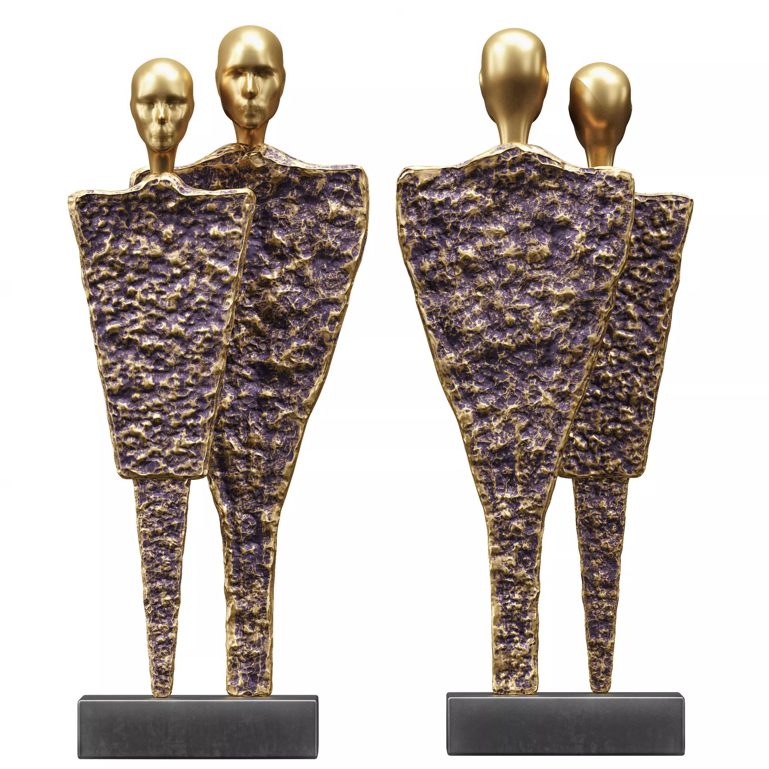 Couples Figure Sculpture 2 3D model_0