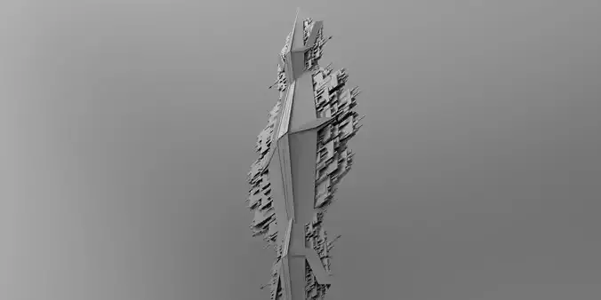 Pyramid Sc-Fi Floating City Tower