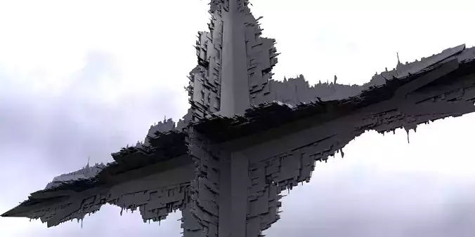 Pyramid Sc-Fi Floating City 5  3D model