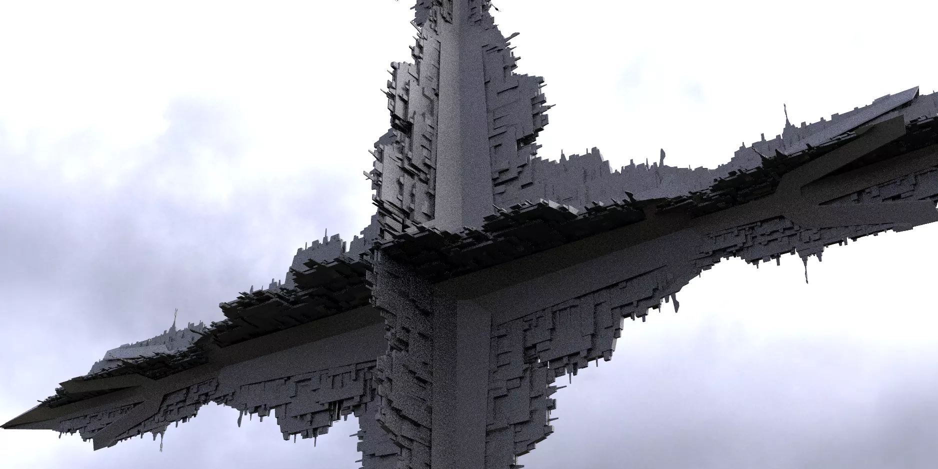 Pyramid Sc-Fi Floating City 5  3D model_0