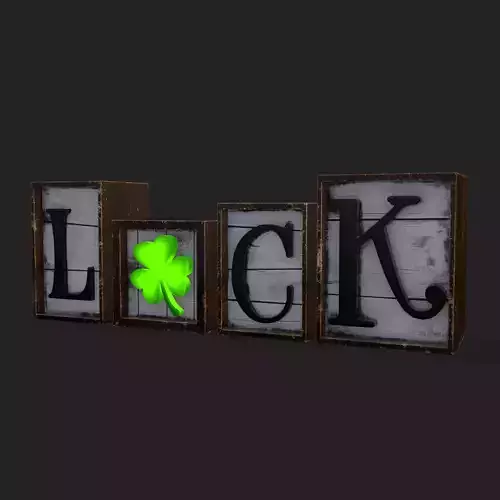 Luck St Patricks Blocks Low-poly 3D model