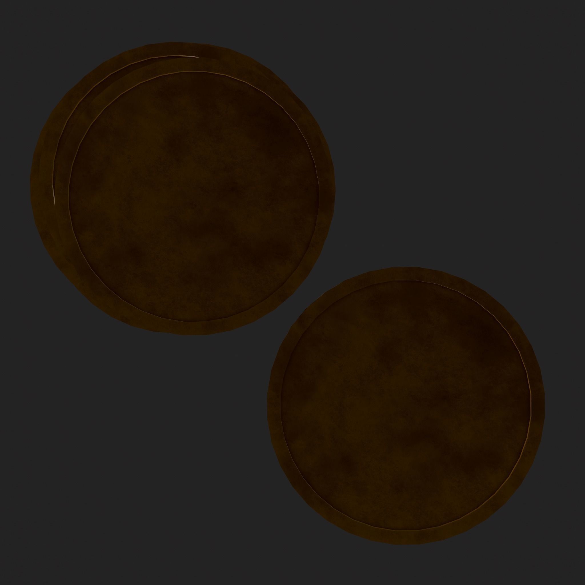 Lucky Gold Coin  Low-poly 3D model_9
